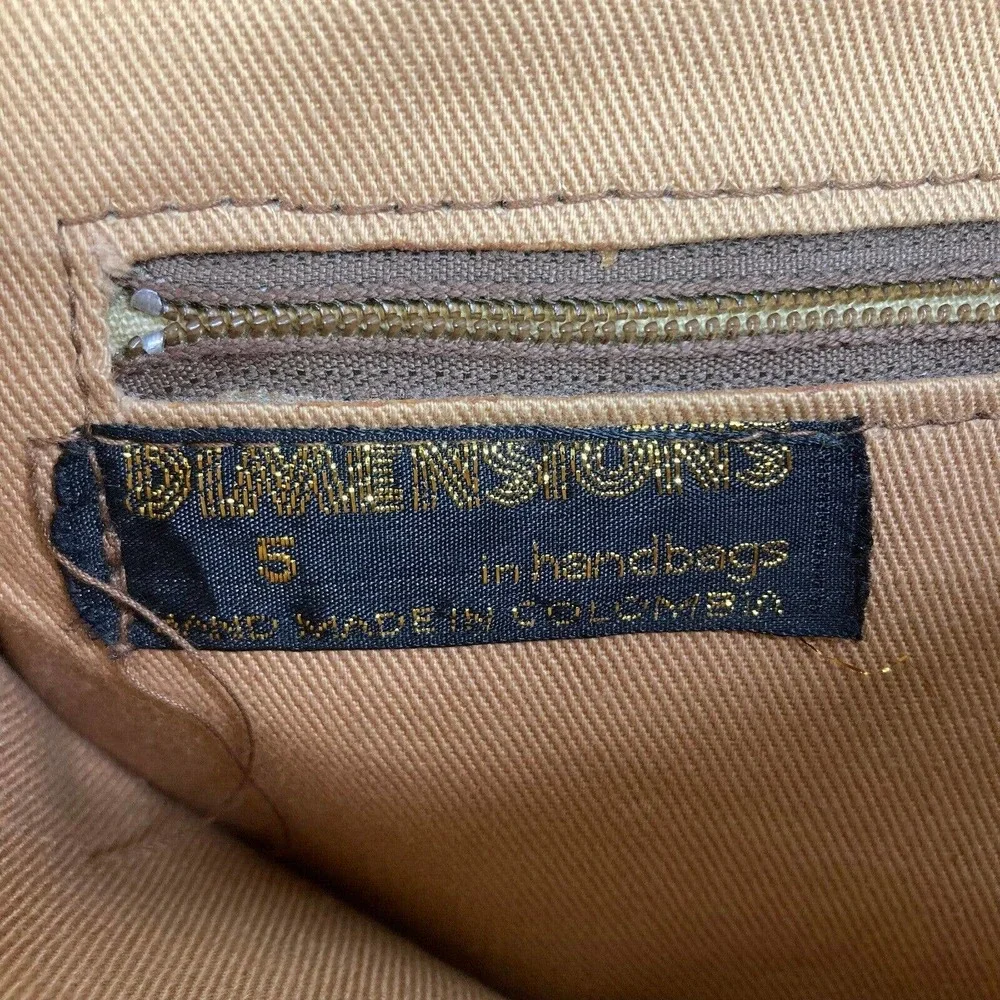 Dimensions‎ Purse Womens Beige Tan Leather Rectangle Medium Handmade Clutch Bag